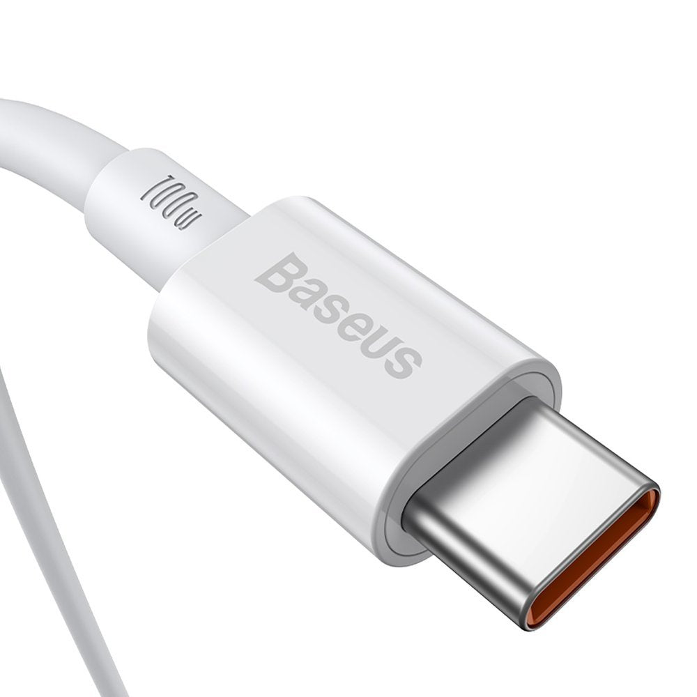 Cablu de Date Type-C la Type-C 100W, 1m, 480Mbps - Baseus Superior Series CATYS-B02 - Alb