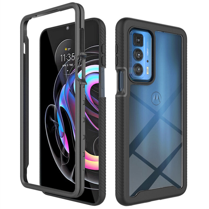 Husa pentru Motorola Edge 20 Pro + Folie, Techsuit Defense360 Pro, Negru