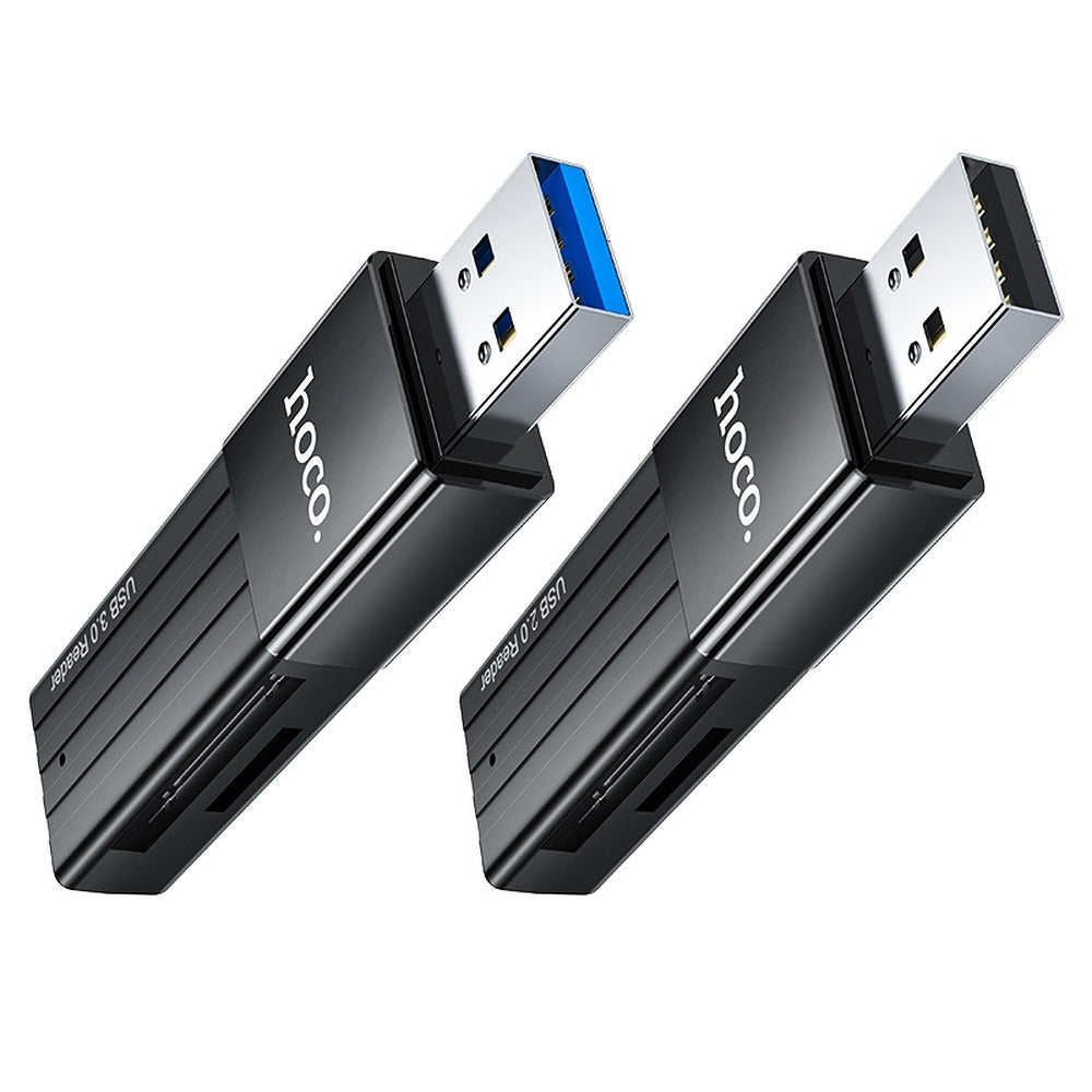 Cititor de Carduri USB, TF, SD, Hoco Mindful, HB20, Negru