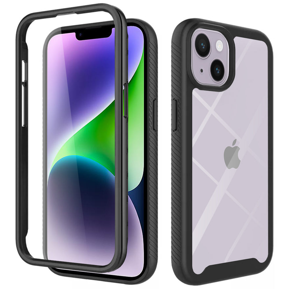 Husa pentru iPhone 14 Plus + Folie, Techsuit Defense360 Pro, Negru